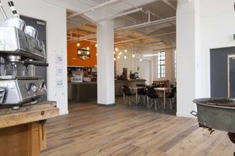 Kährs brings rustic vintage feel to urban office complex