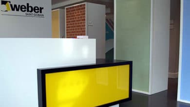 What's on the floor at the New Saint-Gobain Technical Academy?