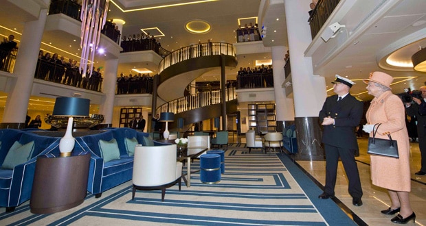 Rolling out the red carpet as Queen names luxury P&O Cruise Ship Britannia