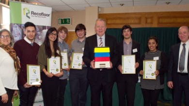 Students win £1,000 in Recofloor Design Competition for recycled vinyl flooring product ideas