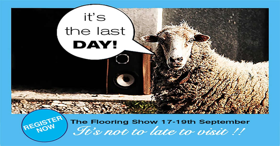Don't miss the last day of THE FLOORING SHOW! 2