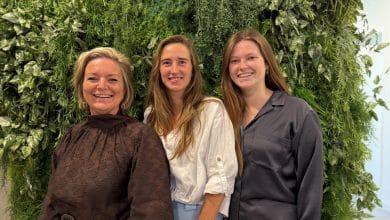 Sales team from left to right: Cindy Collez, Sales Manager - Thalissa Deboeverie, Account Manager - Sofie Maertens, Account Manager