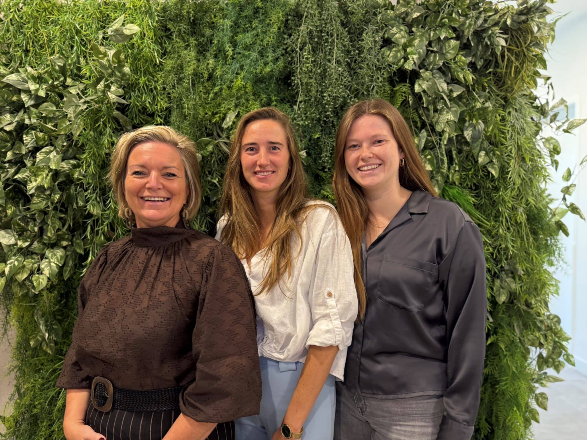 Sales team from left to right: Cindy Collez, Sales Manager - Thalissa Deboeverie, Account Manager - Sofie Maertens, Account Manager