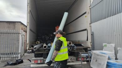 Collecting a roll of flooring for reuse